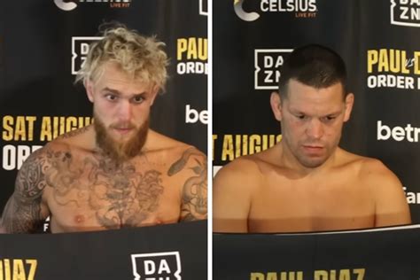 Jake Paul and Nate Diaz STRIP NAKED to make weight for。